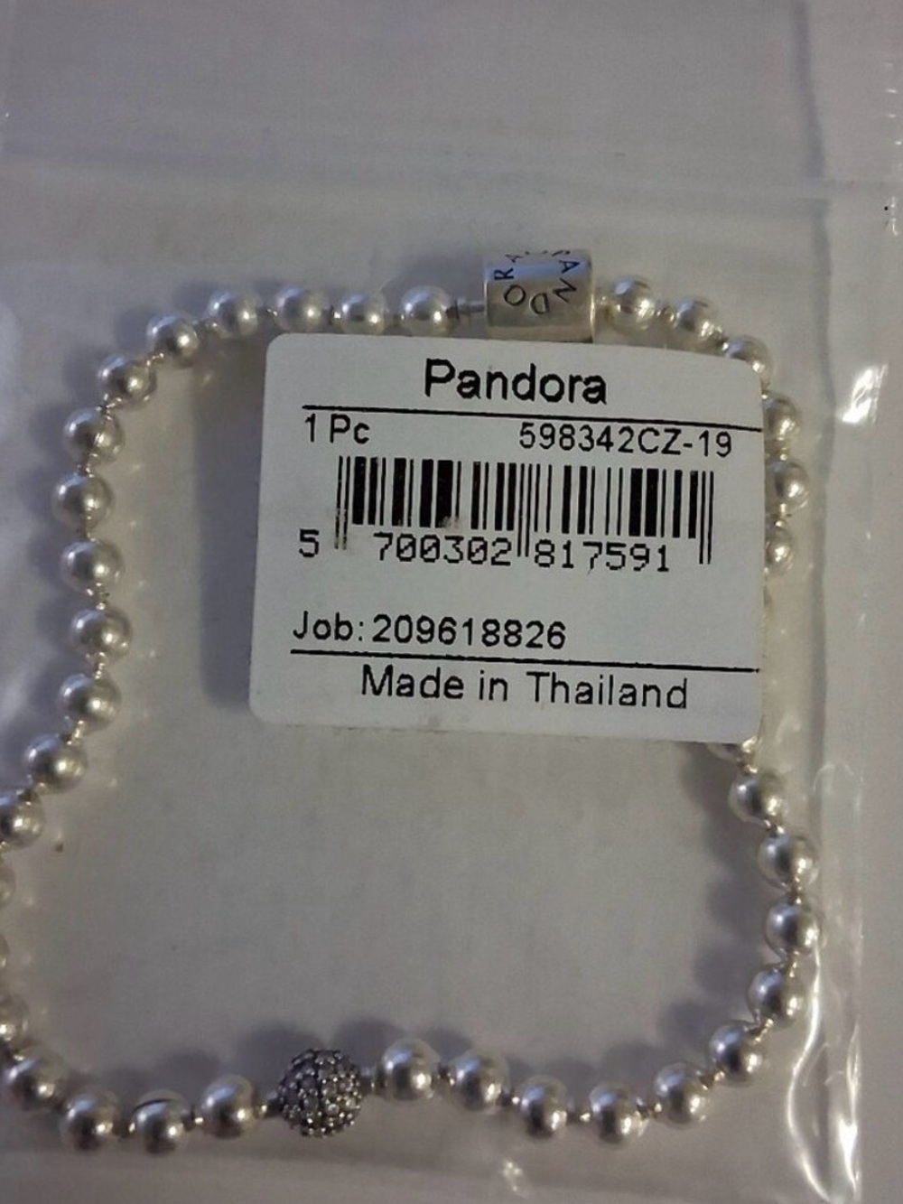 Pandora beads and pave bracelet - Picture 3 of 6